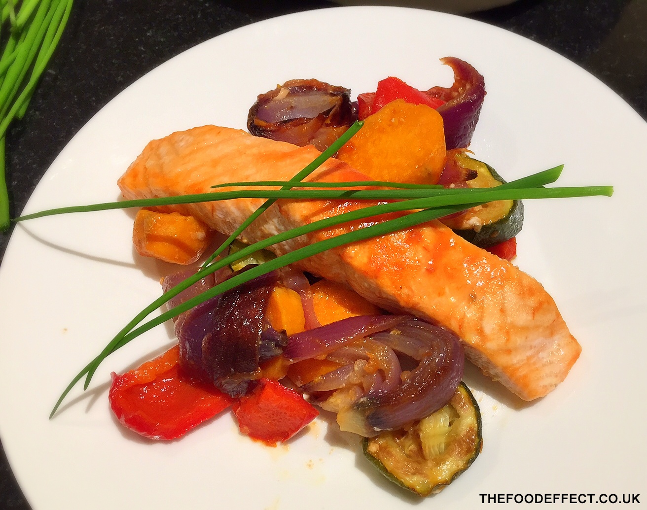 The Food Effect » Saucy Salmon & Veggie Bake