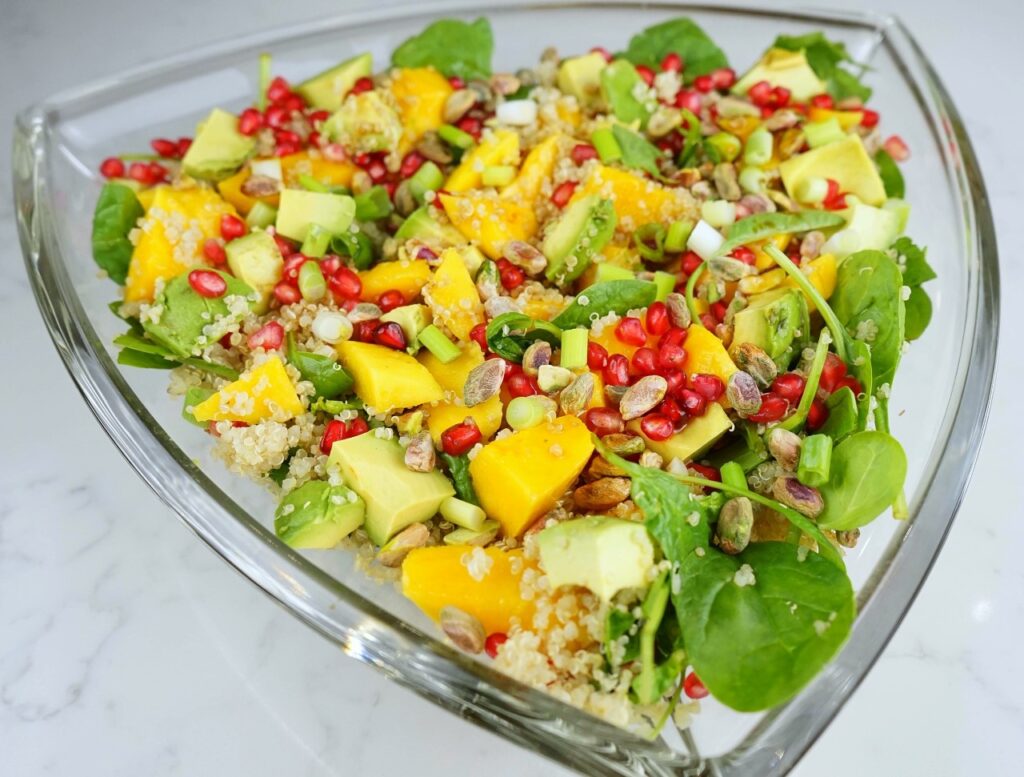 The Food Effect » Quinoa Salad with Avocado, Mango & Pomegranate